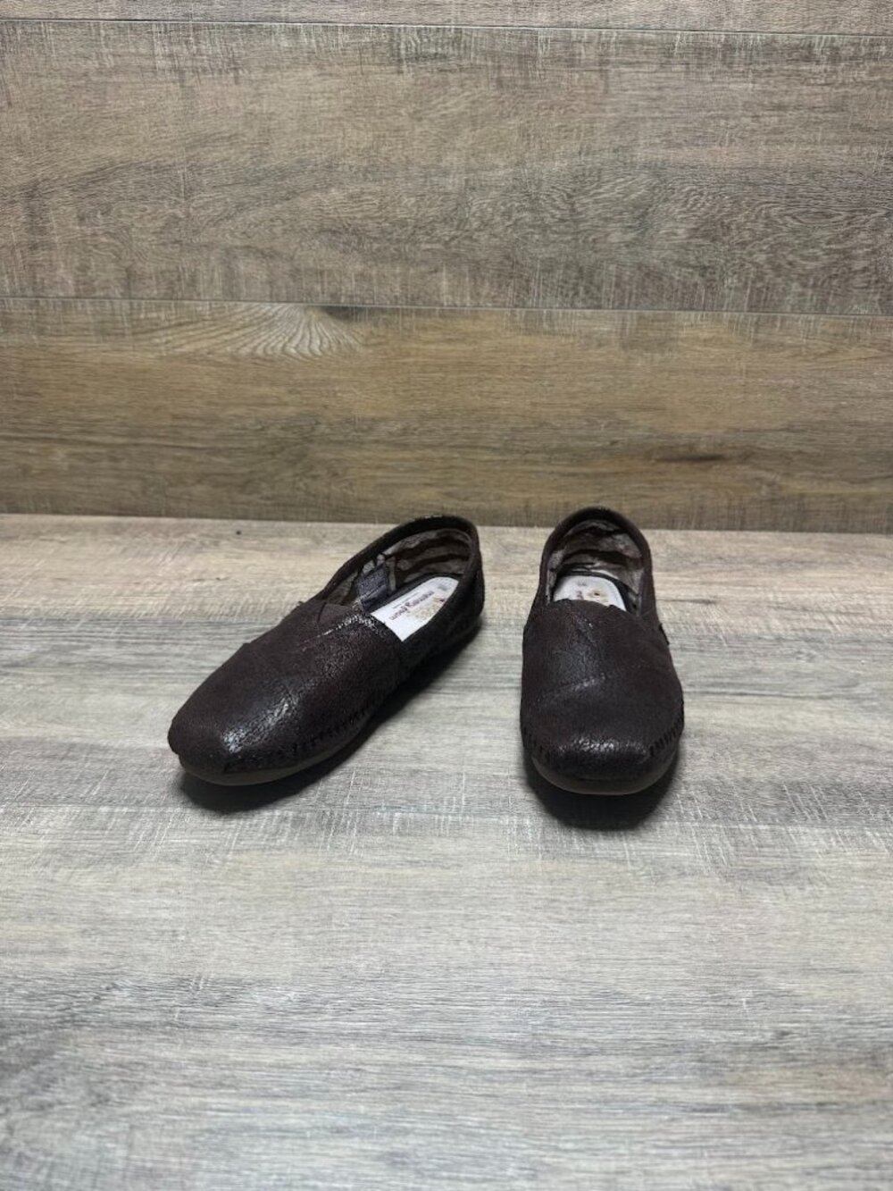 Bobs from Skechers Rain Dance Brown Textured Loafers Women's Size 8